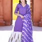 Salwar Suit Fancy Fabric Violet Embroidered Salwar Kameez