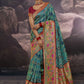 Designer Viscose Aqua Blue Weaving Saree