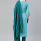 Salwar Suit Rayon Viscose Aqua Blue Embroidered Salwar Kameez