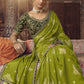 Classic Viscose Green Embroidered Saree