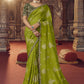 Classic Viscose Green Embroidered Saree