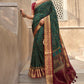 Contemporary Silk Viscose Teal Weaving Saree