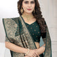 Contemporary Organza Viscose Green Booti Saree