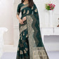 Contemporary Organza Viscose Green Booti Saree