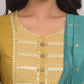 Designer Salwar Suit Rayon Viscose Mustard Embroidered Salwar Kameez