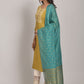 Designer Salwar Suit Rayon Viscose Mustard Embroidered Salwar Kameez