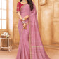 Classic Cotton Viscose Pink Patch Border Saree