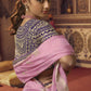 Contemporary Viscose Pink Embroidered Saree