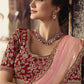 Contemporary Viscose Pink Embroidered Saree