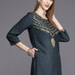 Casual Kurti Rayon Viscose Teal Print Kurtis