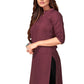 Party Wear Kurti Nylon Viscose Purple Print Kurtis