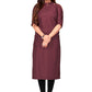 Party Wear Kurti Nylon Viscose Purple Print Kurtis