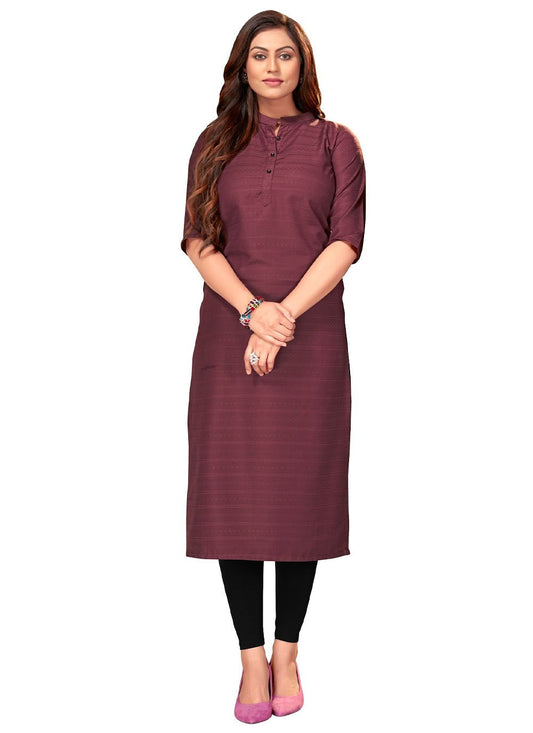 Party Wear Kurti Nylon Viscose Purple Print Kurtis