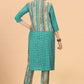 Designer Kurti Viscose Sea Green Print Kurtis