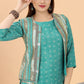 Designer Kurti Viscose Sea Green Print Kurtis