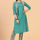 Designer Kurti Viscose Sea Green Print Kurtis