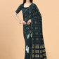 Classic Silk Viscose Teal Print Saree