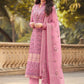 Salwar Suit Viscose Pink Jacquard Work Salwar Kameez