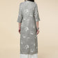 Salwar Suit Viscose Grey Foil Print Salwar Kameez