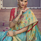Contemporary Art Silk Aqua Blue Meenakari Saree