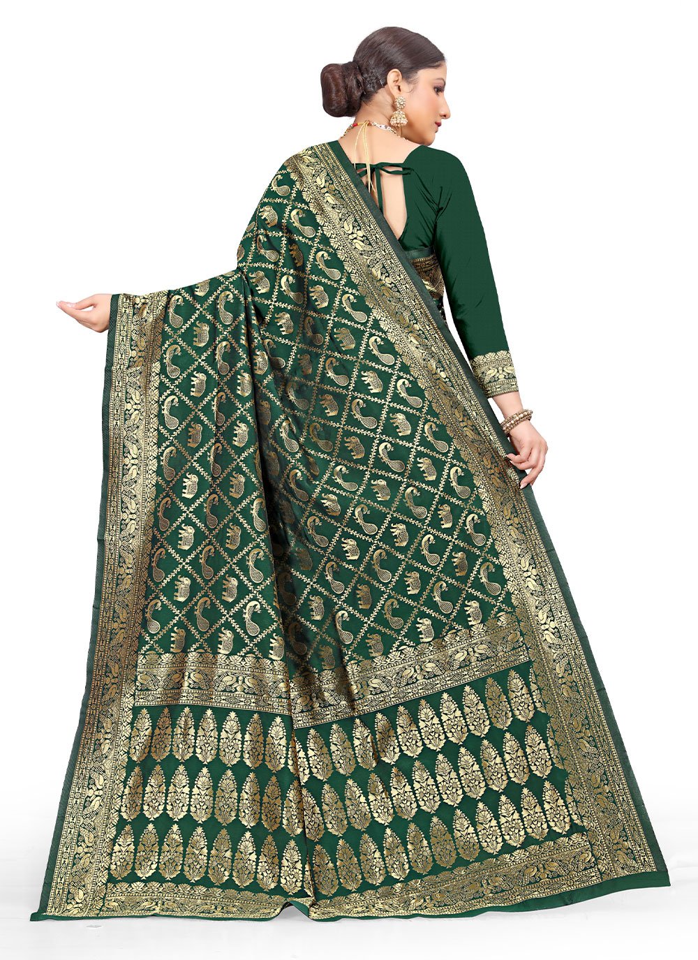 Classic Art Silk Green Weaving Saree