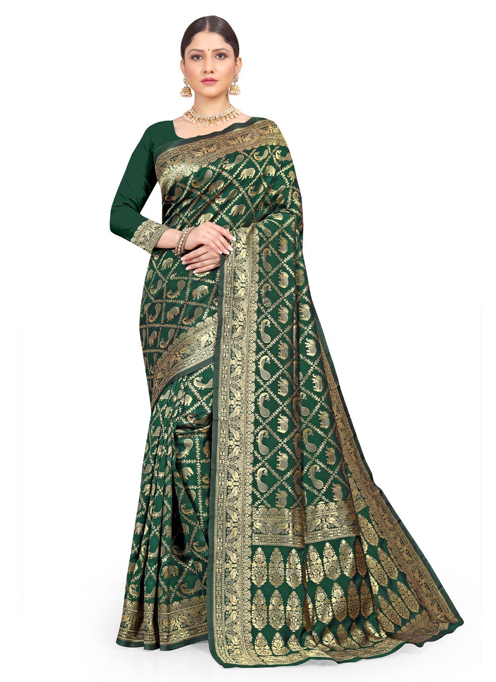 Classic Art Silk Green Weaving Saree