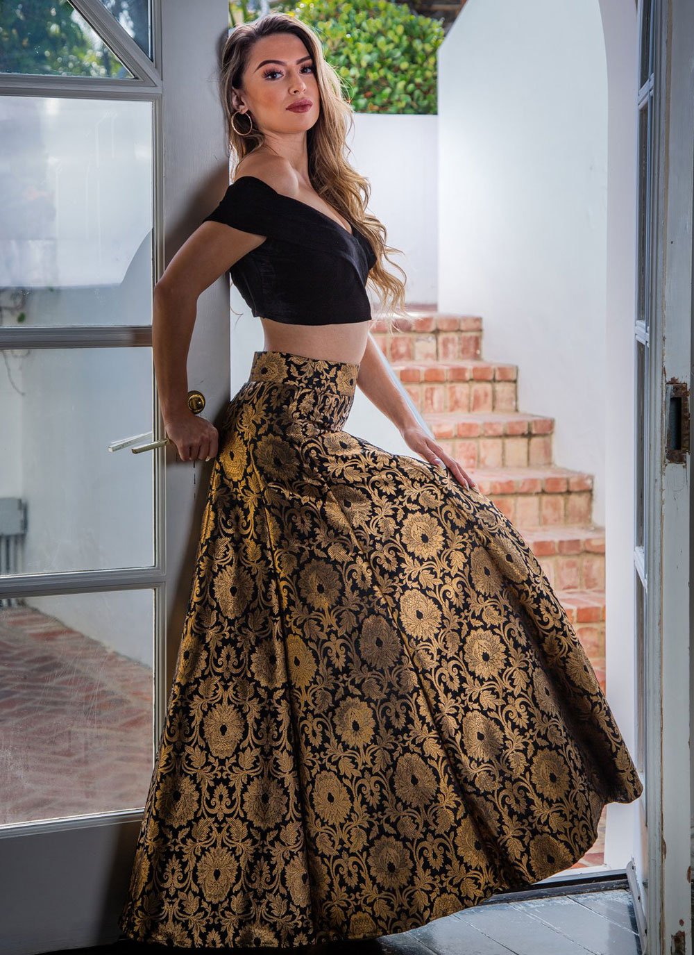 A Line Lehenga Banarasi Silk Black Weaving Lehenga Choli