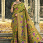 Contemporary Banarasi Silk Green Swarovski Saree