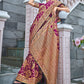 Contemporary Banarasi Silk Purple Weaving Saree