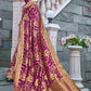 Contemporary Banarasi Silk Purple Weaving Saree