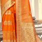 Traditional Saree Banarasi Silk Mustard Weaving Saree