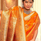 Traditional Saree Banarasi Silk Mustard Weaving Saree