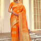 Traditional Saree Banarasi Silk Mustard Weaving Saree