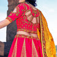 A Line Lehenga Banarasi Silk Pink Embroidered Lehenga Choli