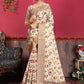 Trendy Saree Banarasi Silk Tussar Silk Cream Patch Border Saree