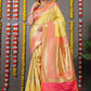 Trendy Saree Banarasi Silk Yellow Weaving Saree
