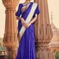 Classic Banarasi Silk Satin Silk Blue Weaving Saree