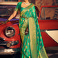 Contemporary Handloom Silk Sea Green Weaving Saree