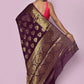 Classic Chiffon Silk Purple Weaving Saree
