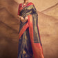 Classic Silk Blue Weaving Saree