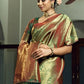 Classic Kanjivaram Silk Green Weaving Saree