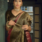 Classic Kanjivaram Silk Wine Weaving Saree
