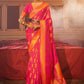 Classic Handloom Silk Pink Weaving Saree