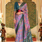 Contemporary Patola Silk Purple Weaving Saree
