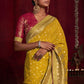 Contemporary Silk Mustard Weaving Saree