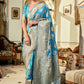 Contemporary Banarasi Silk Blue Weaving Saree