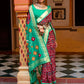 Contemporary Patola Silk Wine Weaving Saree