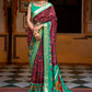 Contemporary Patola Silk Wine Weaving Saree