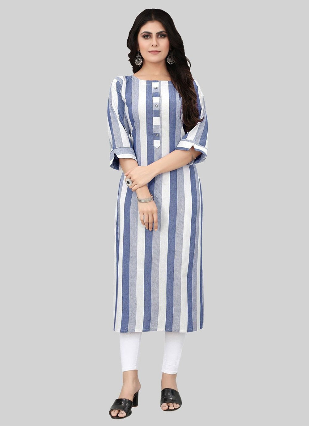 Casual Kurti Cotton Multi Colour Weaving Kurtis