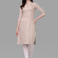 Casual Kurti Cotton Beige Weaving Kurtis